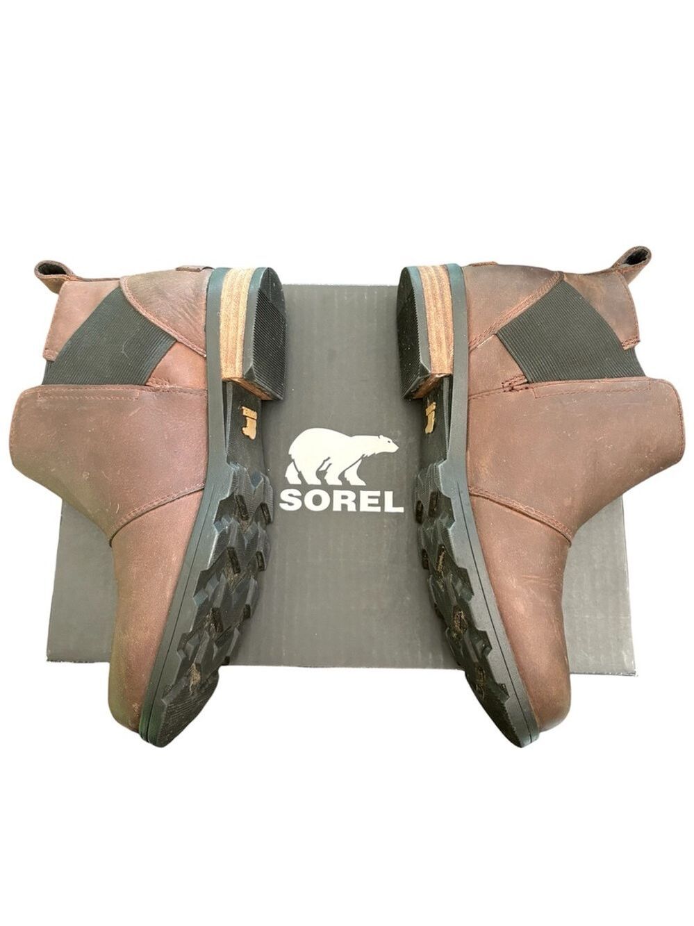 Sorel Brown Leather Emelie Chelsea Boots - Classic Slip-On. Size 7. EUC! - Picture 10 of 16